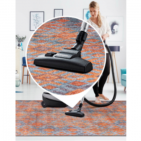 Covor Funk Modern 06, portocaliu si albastru, 150x230 cm - ExpoMob [5]