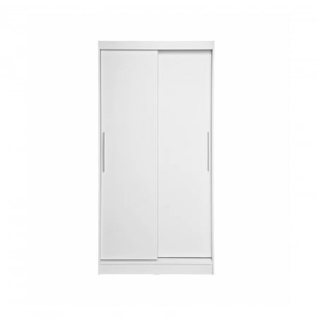 Dulap KOSS 01, usi glisante, alb, 100x60x200 cm