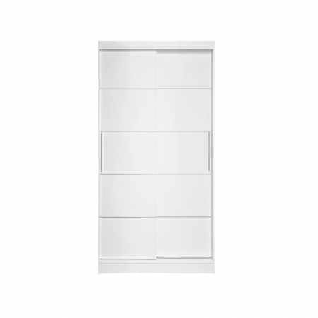 Dulap KOSS 03, cu usi glisante, alb, 100x60x200 cm