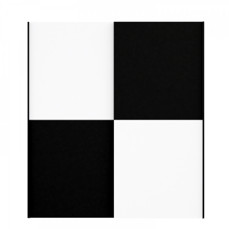 Dulap W3NS822X1-C910, usi glisante, alb + negru, 190.5x61.2x170.3 cm - ExpoMob [2]