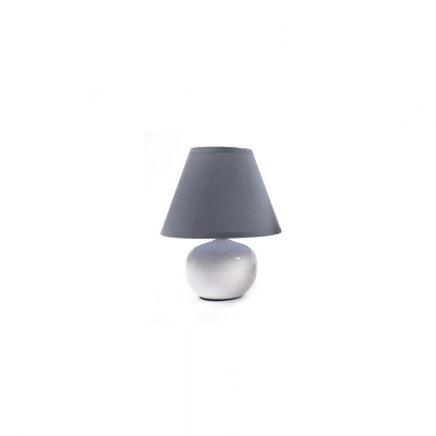 Lampa cu baza ceramica, gri, 18x24 cm