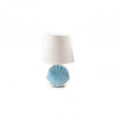 Lampa Sea, cu baza ceramica, scoica, 18x28 cm
