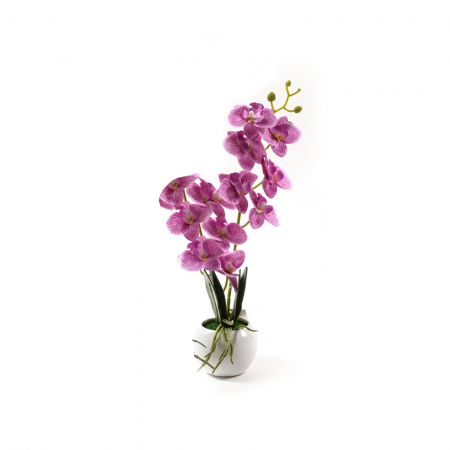 Orhidee in vas ceramic, 15x8x30 cm, violet