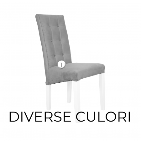 Scaun living TEO LUX, lemn alb, diverse culori, 46x46x97 cm