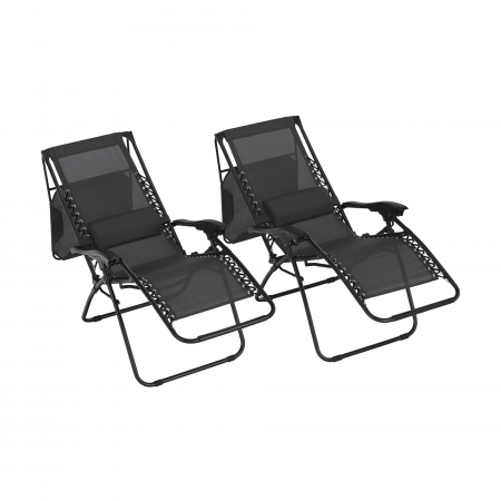 Set de 2 scaune reglabile de gradina, gri, KASPIAN - ExpoMob [1]