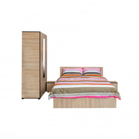 Set Complet Dormitor Corinne - Dulap 3 usi - Pat 160x200 - ExpoMob [1]