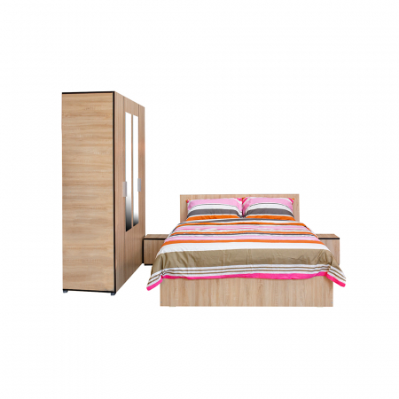 Set Complet Dormitor Corinne - Dulap 4 usi - Pat 140x200 - ExpoMob [1]