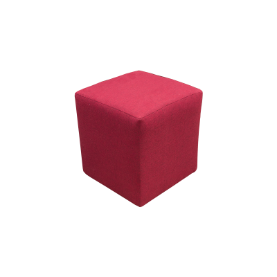 Taburet CUBIX, cu rotile, rosu, 35x35x45 cm