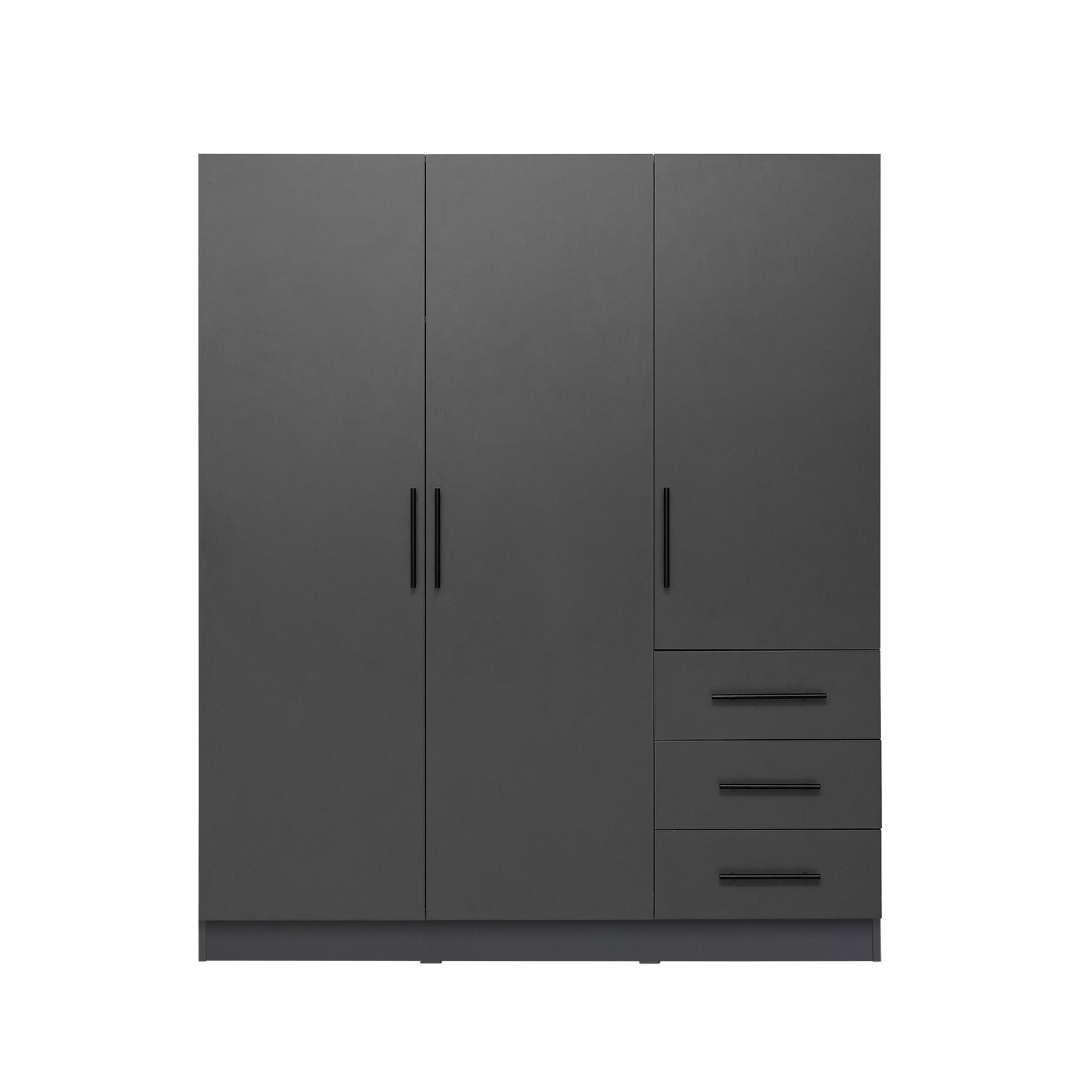 Dulap Leon cu sistem soft close, 3 usi si 3 sertare, antracit, 150x45x180 cm Antracit