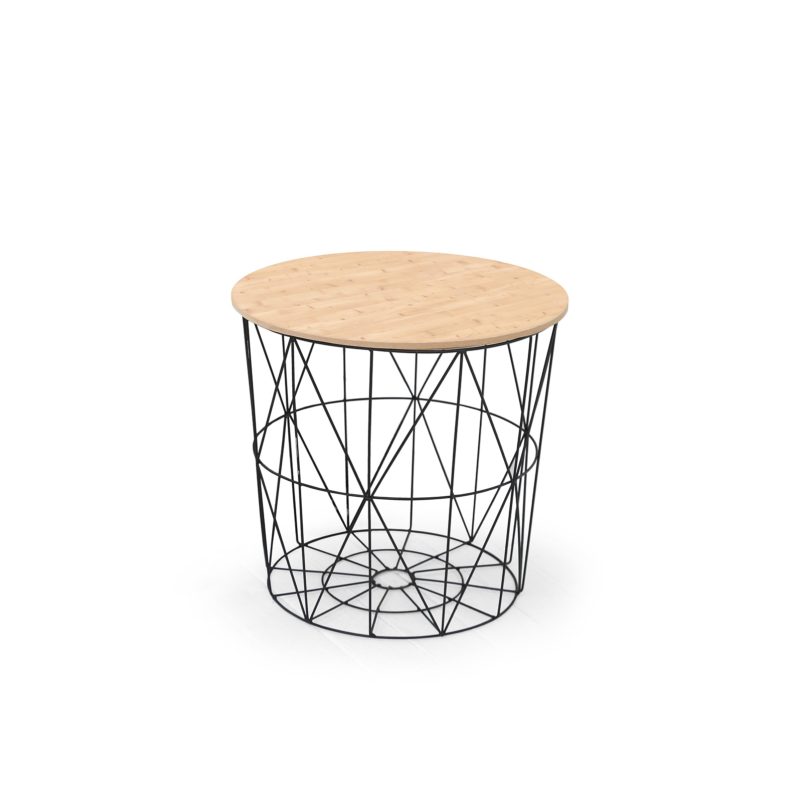 Masa cafea MARIFFA, natural + negru, ,Œ  42 cm Natural + Negru