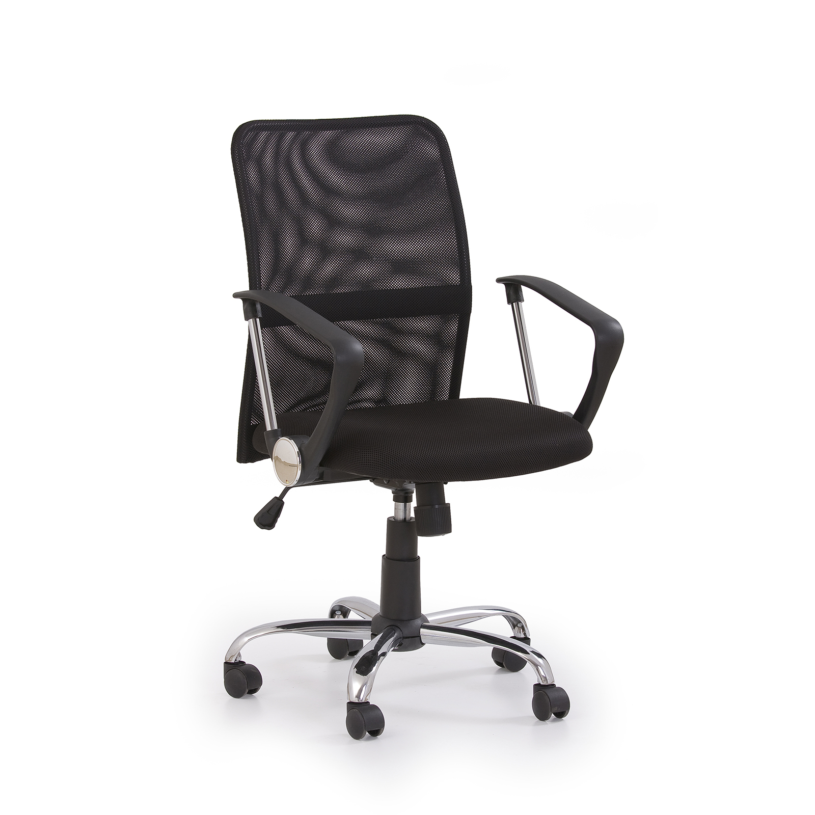 Scaun birou TONY, cu brate, rotativ, ajustabil, negru, 58x56x92 102 cm Negru