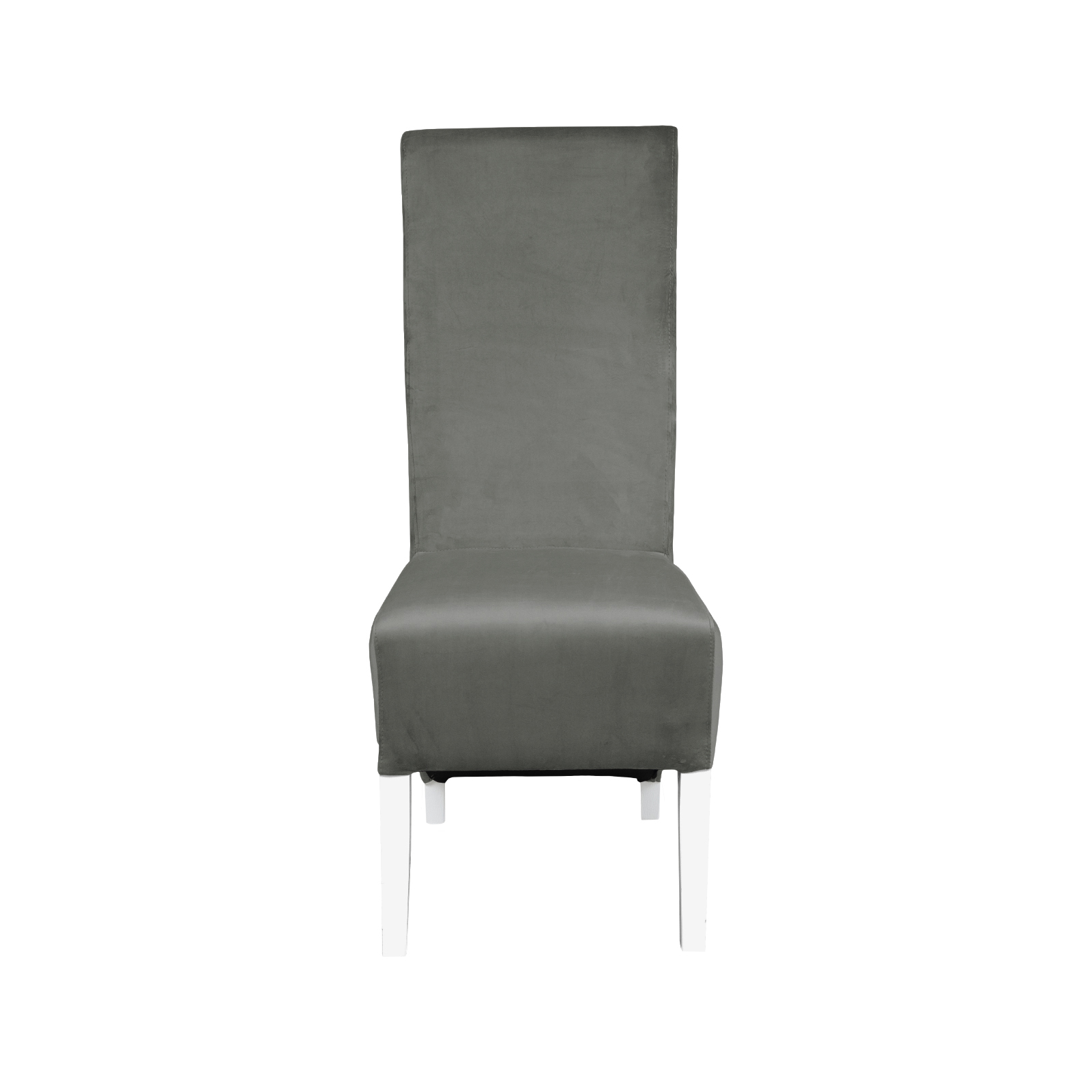 Scaun living VANESSA, picioare lemn alb, stofa gri deschis, 47x60x110 cm Lemn alb + stofa gri deschis (Riviera 91)