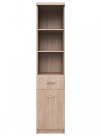 Biblioteca deschisa TOP MIX, 1 usa, 1 sertar, stejar sonoma, 40x33x183 cm