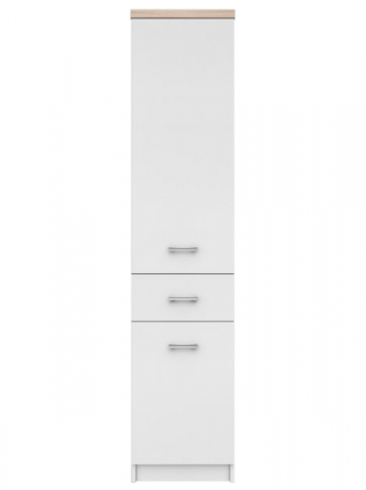 Biblioteca TOP MIX, 2 usi, 1 sertar, alb, 40x33x183 cm