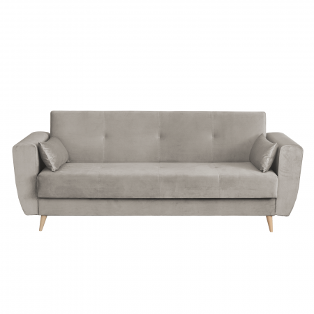 Canapea SIENA I extensibila, 3 locuri, cu arcuri si lada depozitare, bej, 225x85x95 cm