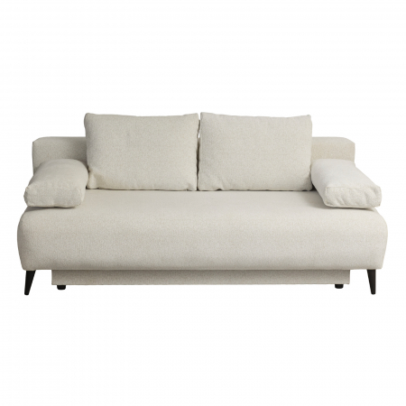 Canapea TIME NEW extensibila, 3 locuri, cu arcuri si lada depozitare, bej, 200x100x90 cm