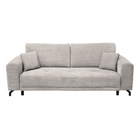 Canapea VEGA extensibila, 3 locuri, cu arcuri si lada depozitare, bej inchis, 240x111x72 cm