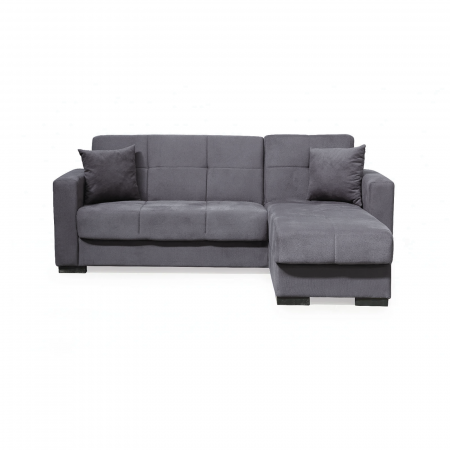 Coltar BETTY extensibil, cu lada depozitare, colt interschimbabil, mov, 212x145x80 cm