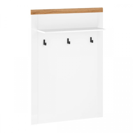 Cuier suspendat VIGO, alb + stejar wotan, 92,6x24,5x132,2 cm