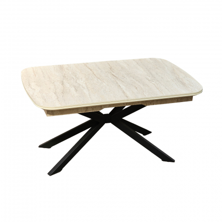 Masa extensibila DESERT, dreptunghiulara, travertin, 150/190x95x75 cm