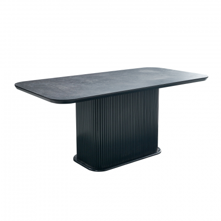 Masa TREE, dreptunghiulara, gri inchis, 180x90x73 cm