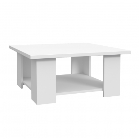 Masuta cafea SIMBA, alb, 67x67x31 cm