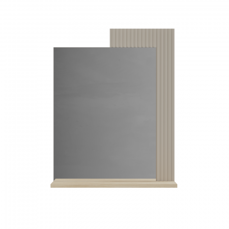 Oglinda DOMINICA, taupe + stejar silverjack, 65x26x83,5 cm