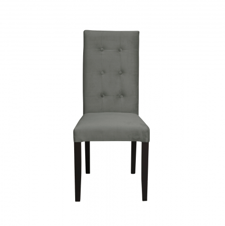 Scaun living TEO LUX, picioare lemn wenge, stofa gri deschis, 46x46x97 cm