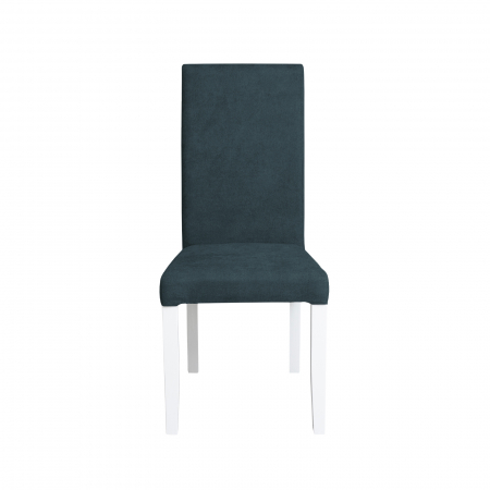 Scaun living TEO, picioare lemn alb, stofa albastru, 46x60x98 cm