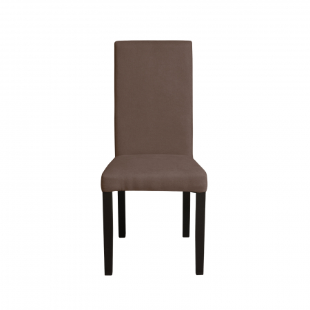 Scaun living TEO, picioare lemn wenge, stofa maro, 46x60x98 cm