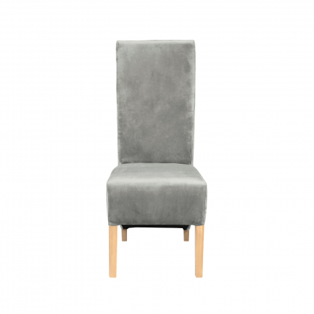 Scaun living VANESSA, picioare lemn natur, stofa bej, 47x60x110 cm