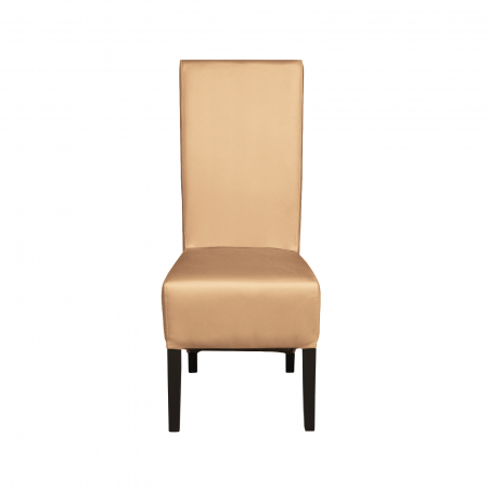 Scaun living VANESSA, picioare lemn wenge, piele ecologica bej, 47x60x110 cm