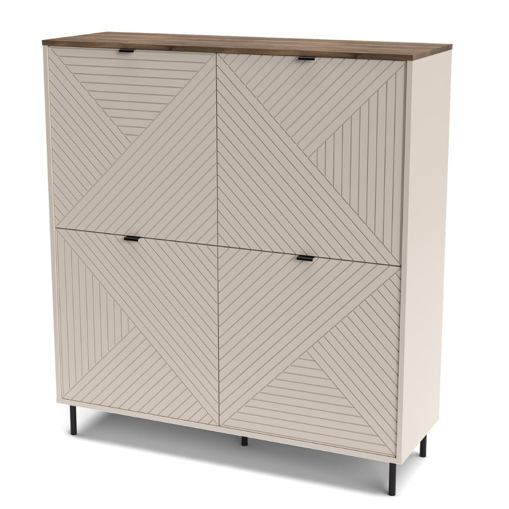 Colectia EVO - Biblioteca EVO, 4 usi, casmir + stejar castello, 123,4x40x135,2 cm