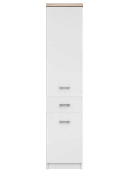 Colectia TOP MIX - Biblioteca TOP MIX, 2 usi, 1 sertar, alb, 40x33x183 cm