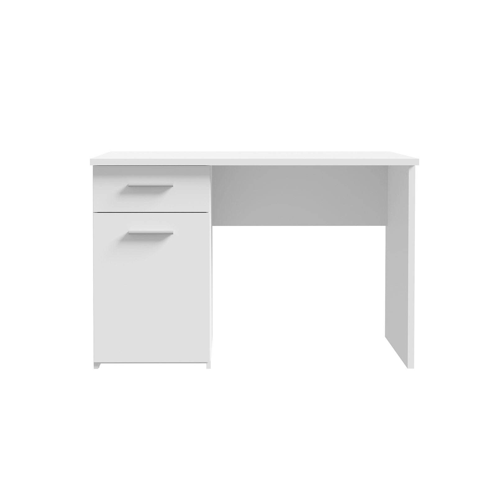 Mobila Birou - Birou LISA, cu sertar si usa, alb, 110x53x72 cm