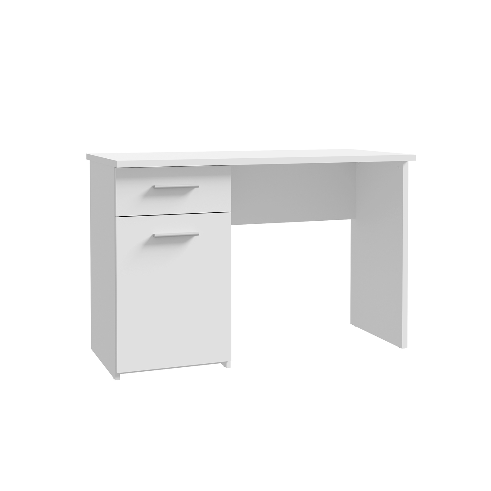 Mobila Birou - Birou LISA, cu sertar si usa, alb, 110x53x72 cm