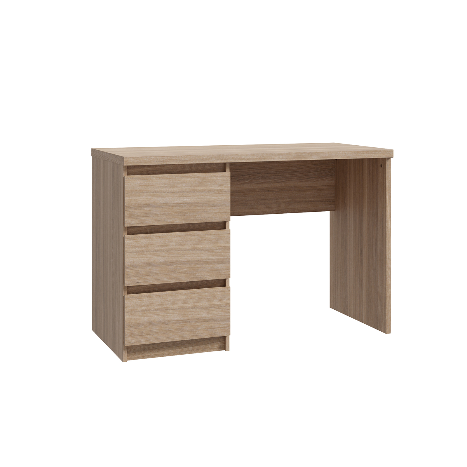 Back to School - Birou MIRA, cu 3 sertare, stejar Icon, 108x50x73 cm