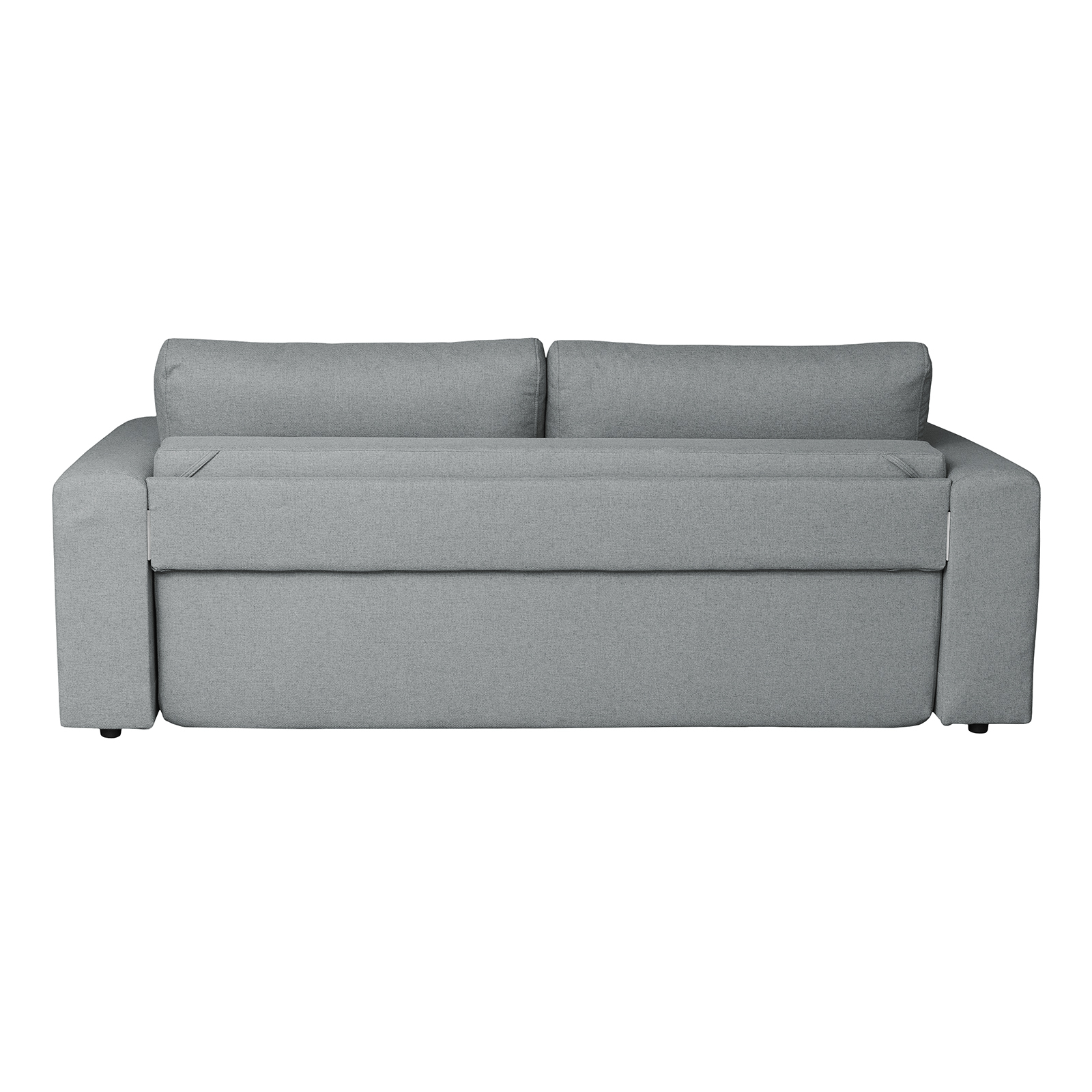 Produs în România - Canapea BERNA B extensibila, 3 locuri, cu arcuri si lada depozitare, gri deschis, 238x108x77 cm