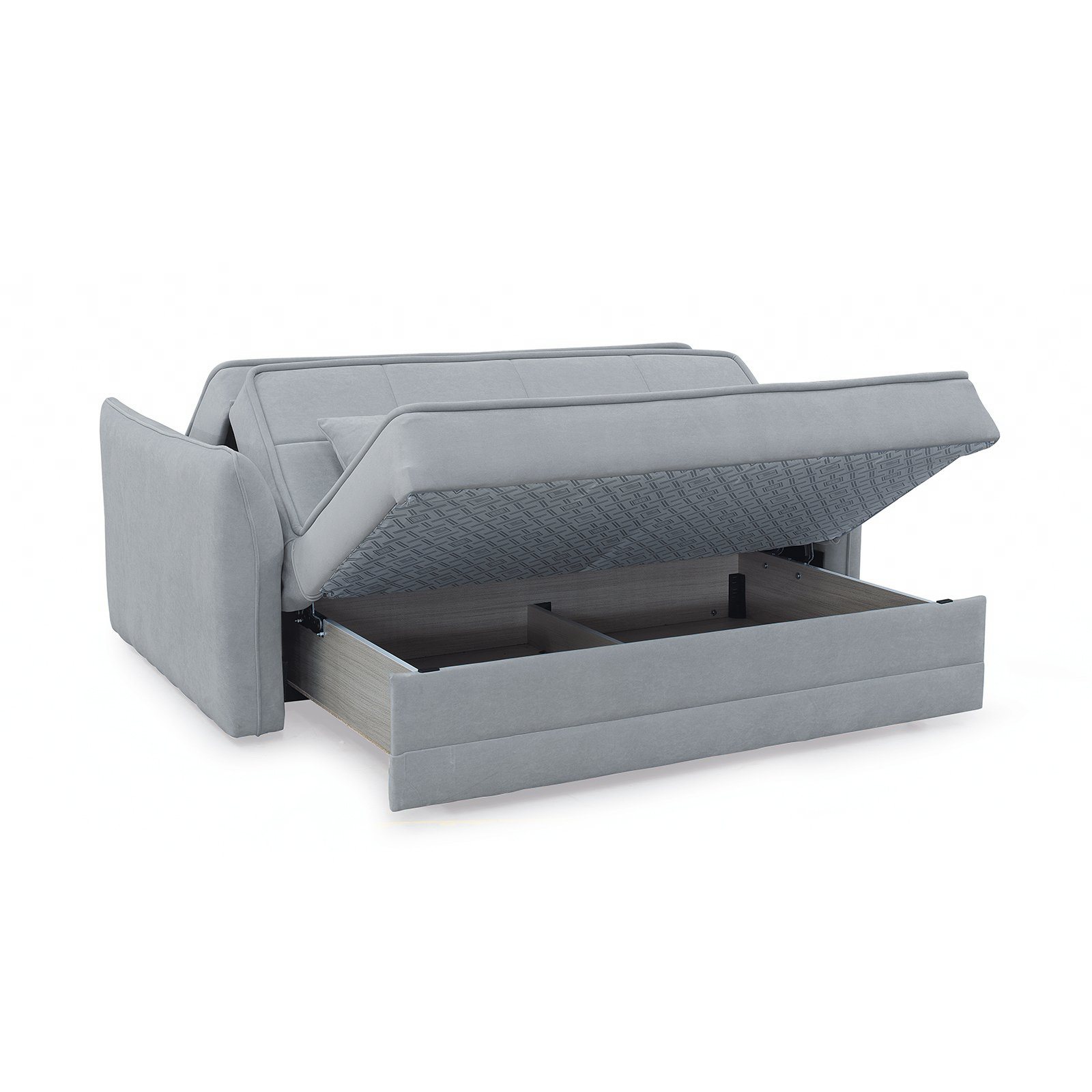 Canapele Extensibile - Canapea extensibila DREW, 3 locuri, cu arcuri si lada pentru depozitare, 175x110x88 cm - ExpoMob