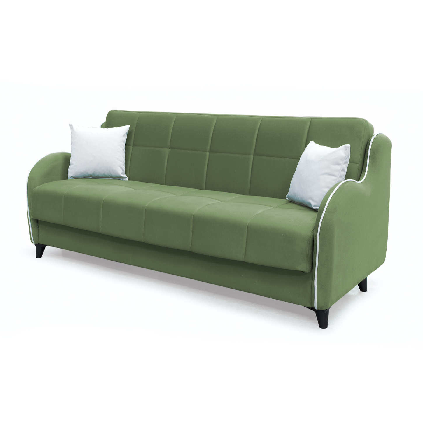 Canapele Extensibile - Canapea extensibila WAVE, 3 locuri, cu arcuri si lada pentru depozitare, 198x80x85 cm - ExpoMob