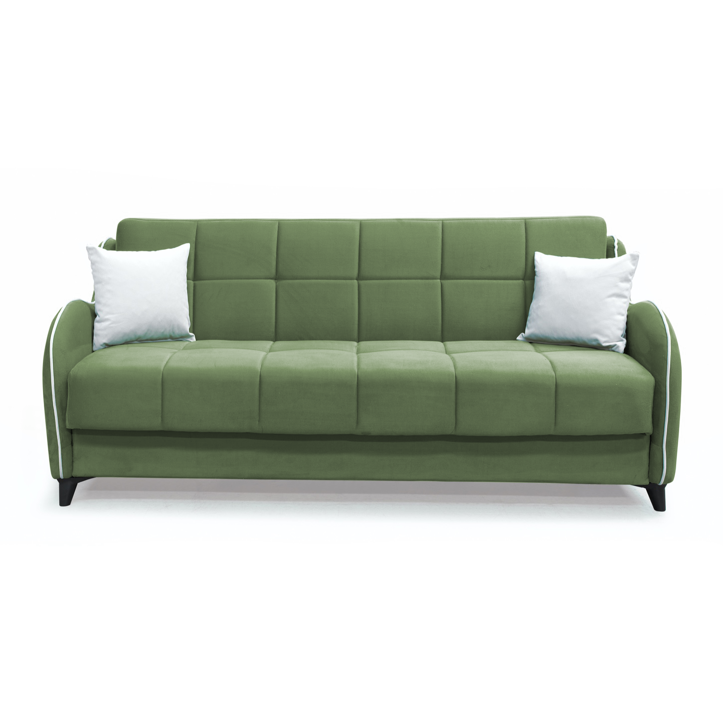 Canapele Extensibile - Canapea extensibila WAVE, 3 locuri, cu arcuri si lada pentru depozitare, 198x80x85 cm - ExpoMob