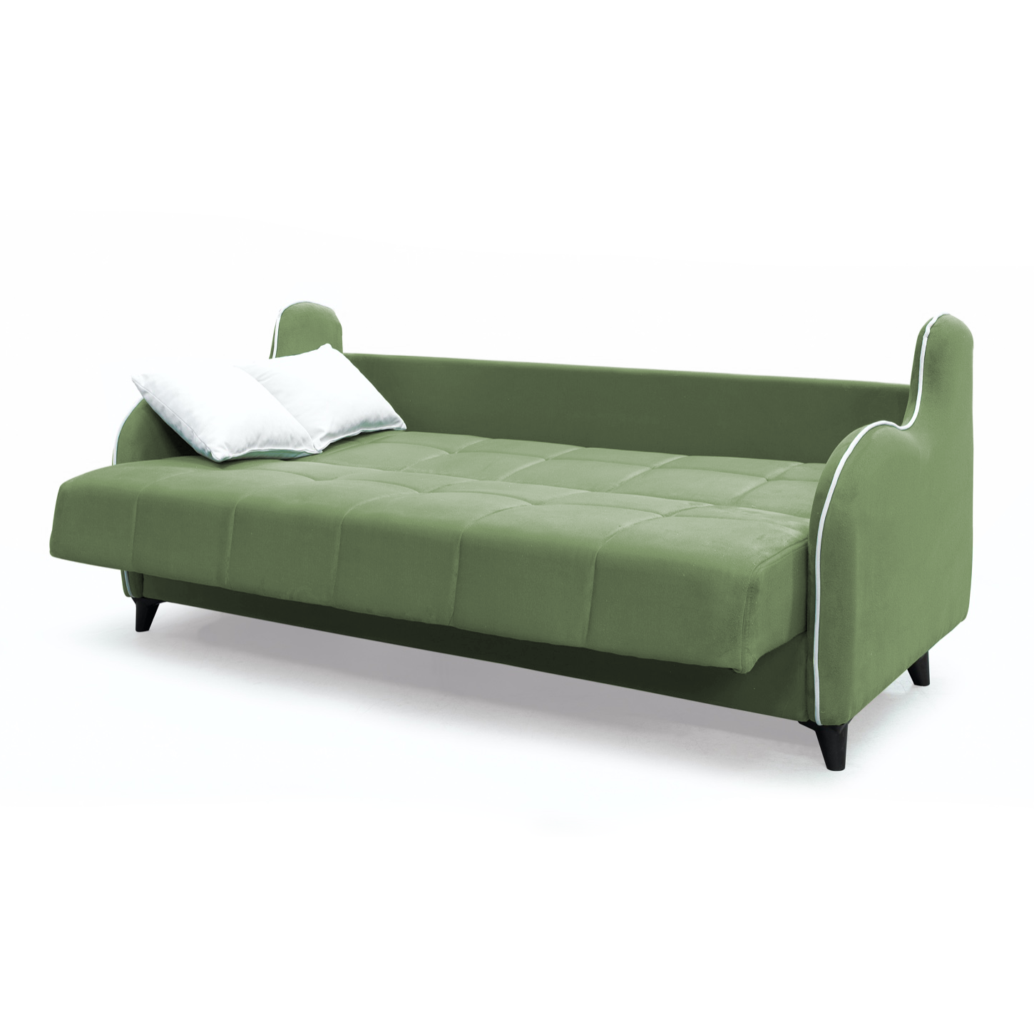 Canapele Extensibile - Canapea extensibila WAVE, 3 locuri, cu arcuri si lada pentru depozitare, 198x80x85 cm - ExpoMob