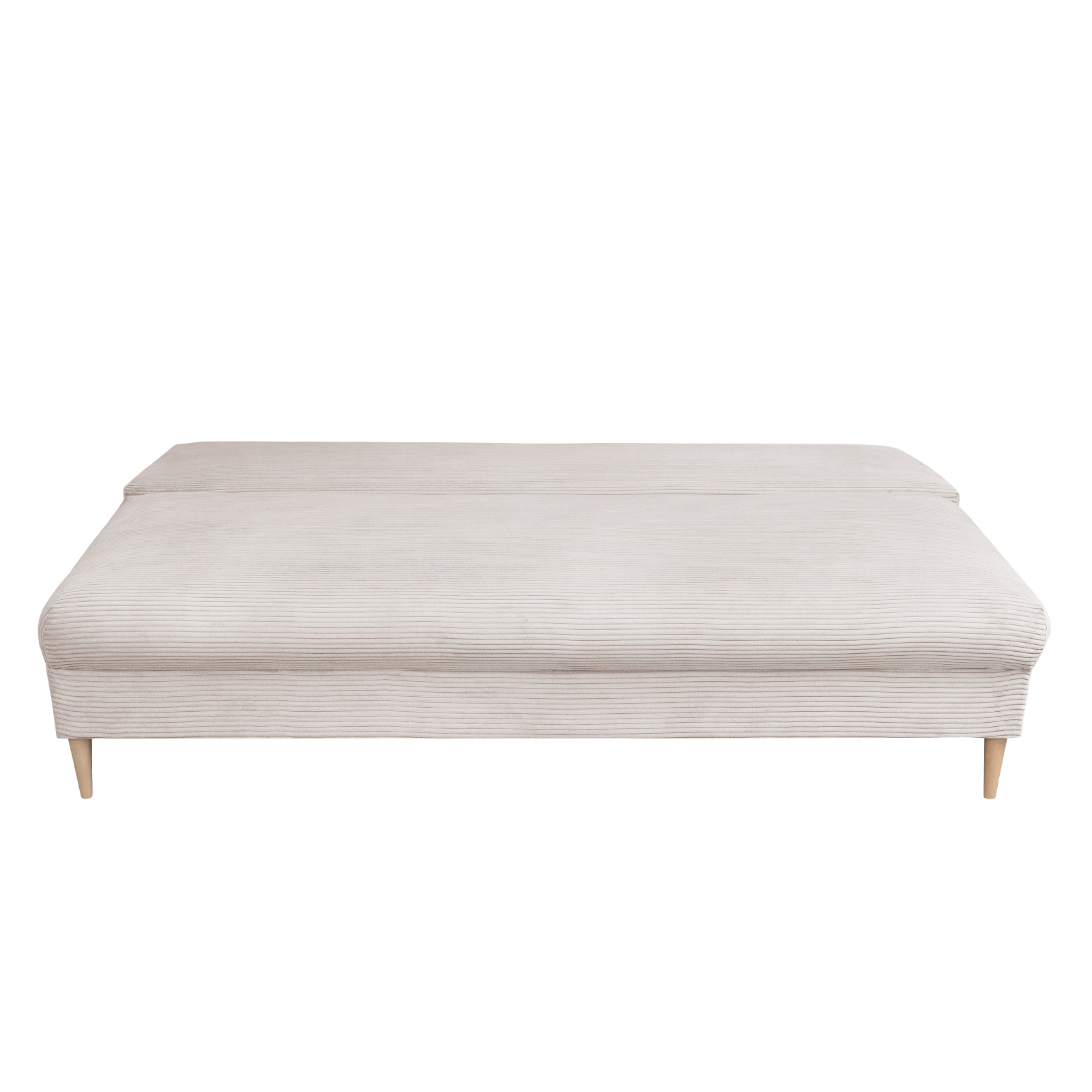 Canapele Extensibile - Canapea MILANO ONE extensibila, 3 locuri, cu arcuri si lada depozitare, bej, 200x95x95 cm