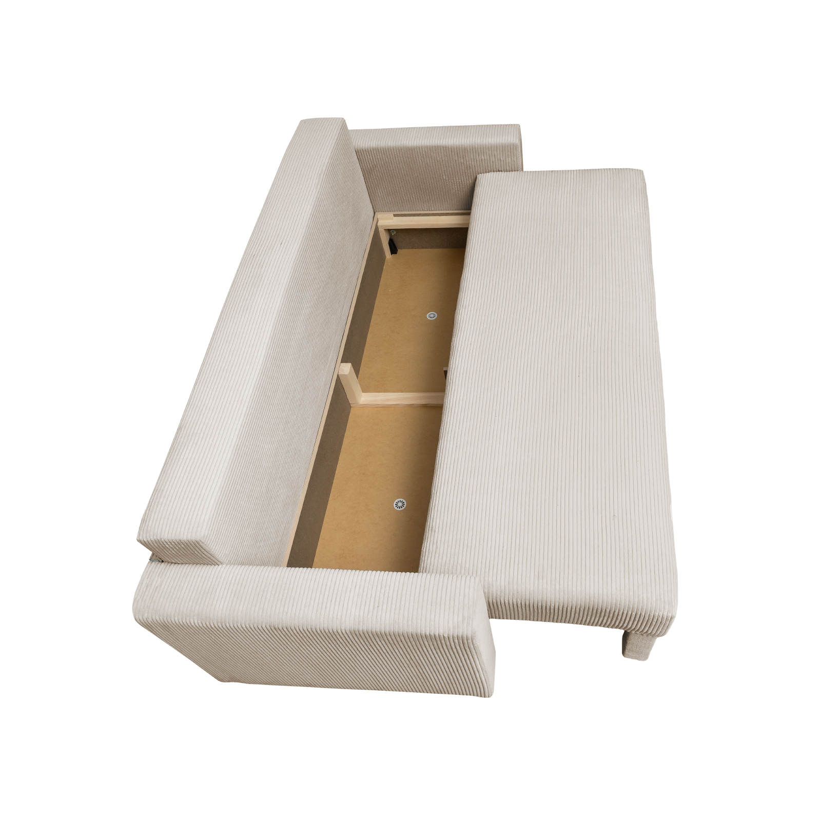 Promo - Canapea NICO II LUX extensibila, 3 locuri, cu arcuri si lada depozitare, 220x85x75 cm - ExpoMob