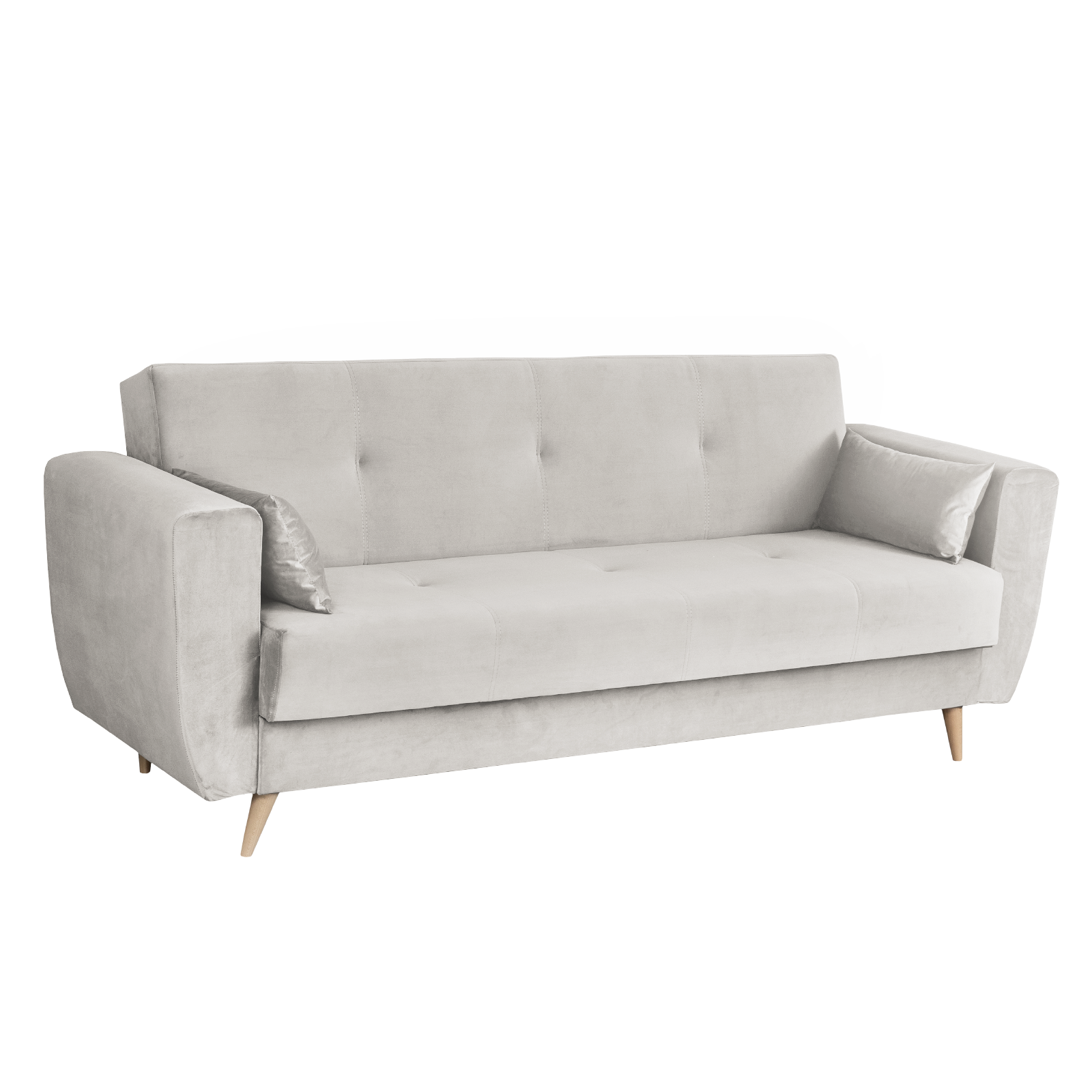 Canapele Moderne - Canapea SIENA I extensibila, 3 locuri, cu arcuri si lada depozitare, bej deschis, 225x85x95 cm