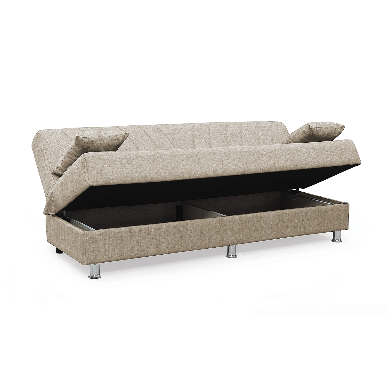 Canapele Extensibile - Canapea VALERIA extensibila, 3 locuri, cu arcuri si lada depozitare,190x82x83 cm - ExpoMob