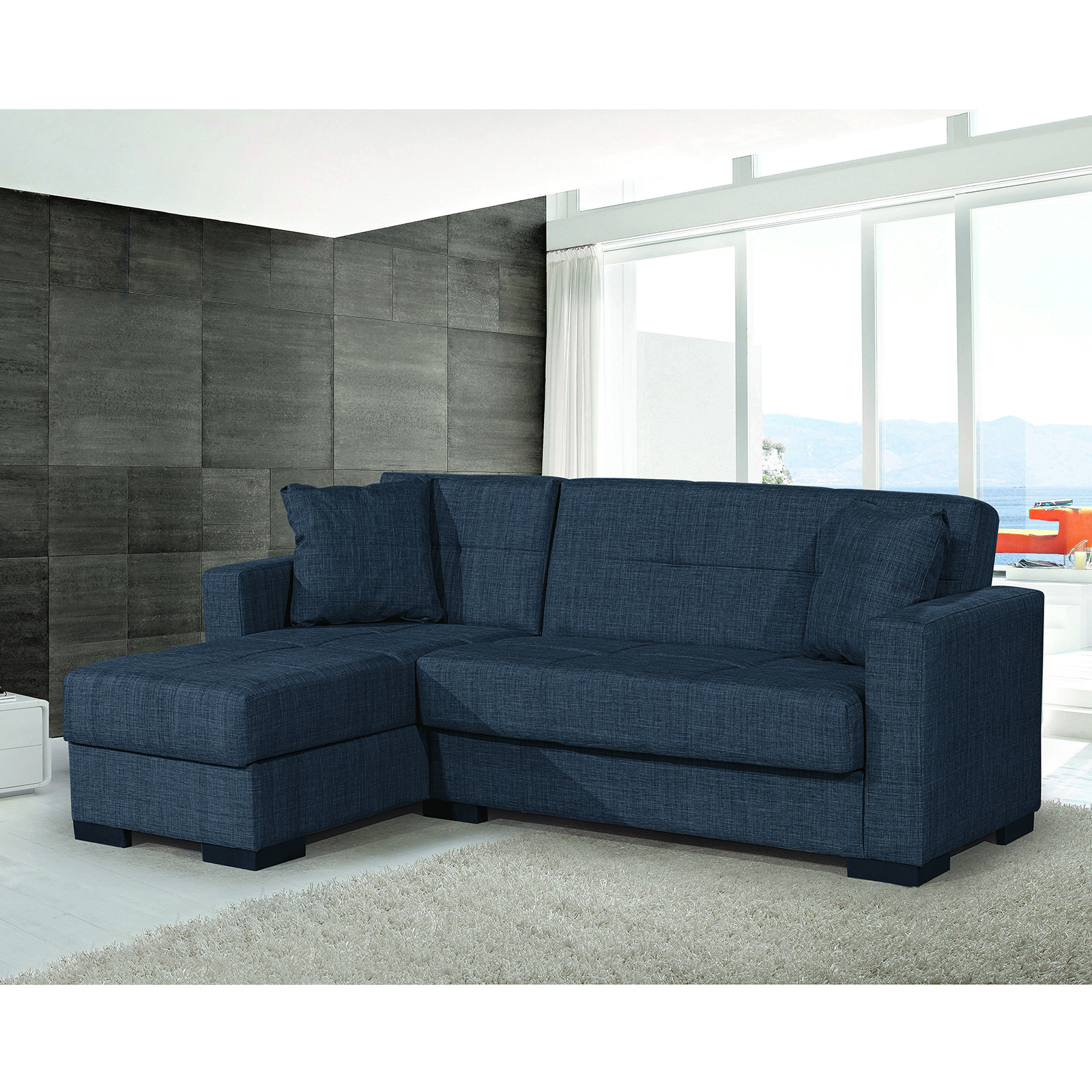 Coltar BETTY extensibil, cu lada depozitare, colt interschimbabil, 212x145x80 cm - ExpoMob