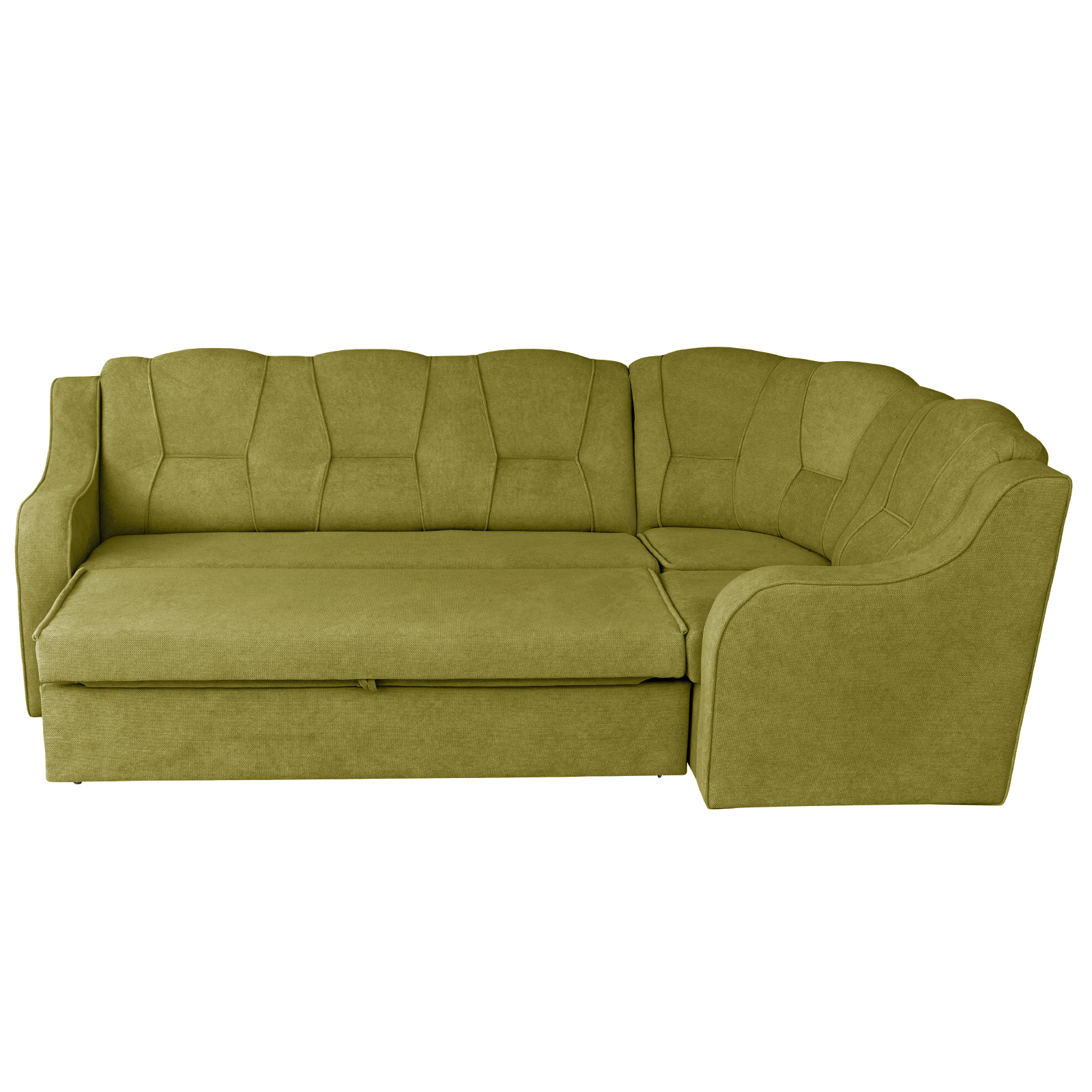 Produs în România - Coltar C3M extensibil, cu lada depozitare, colt interschimbabil, verde deschis, 270x165x100 cm