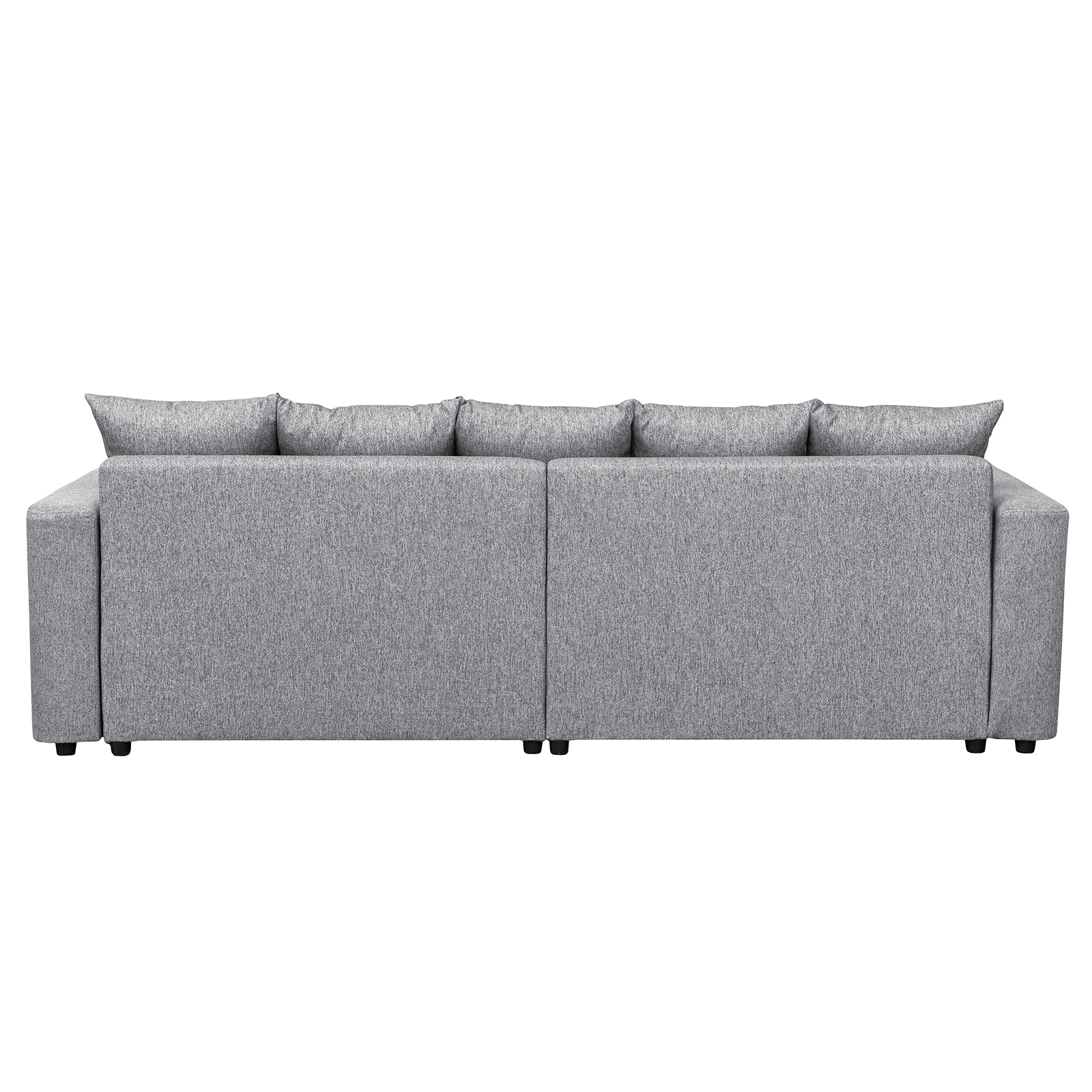 Produs în România - Coltar FELIX extensibil, cu arcuri si lada depozitare, colt interschimbabil, gri, 266x165x90 cm