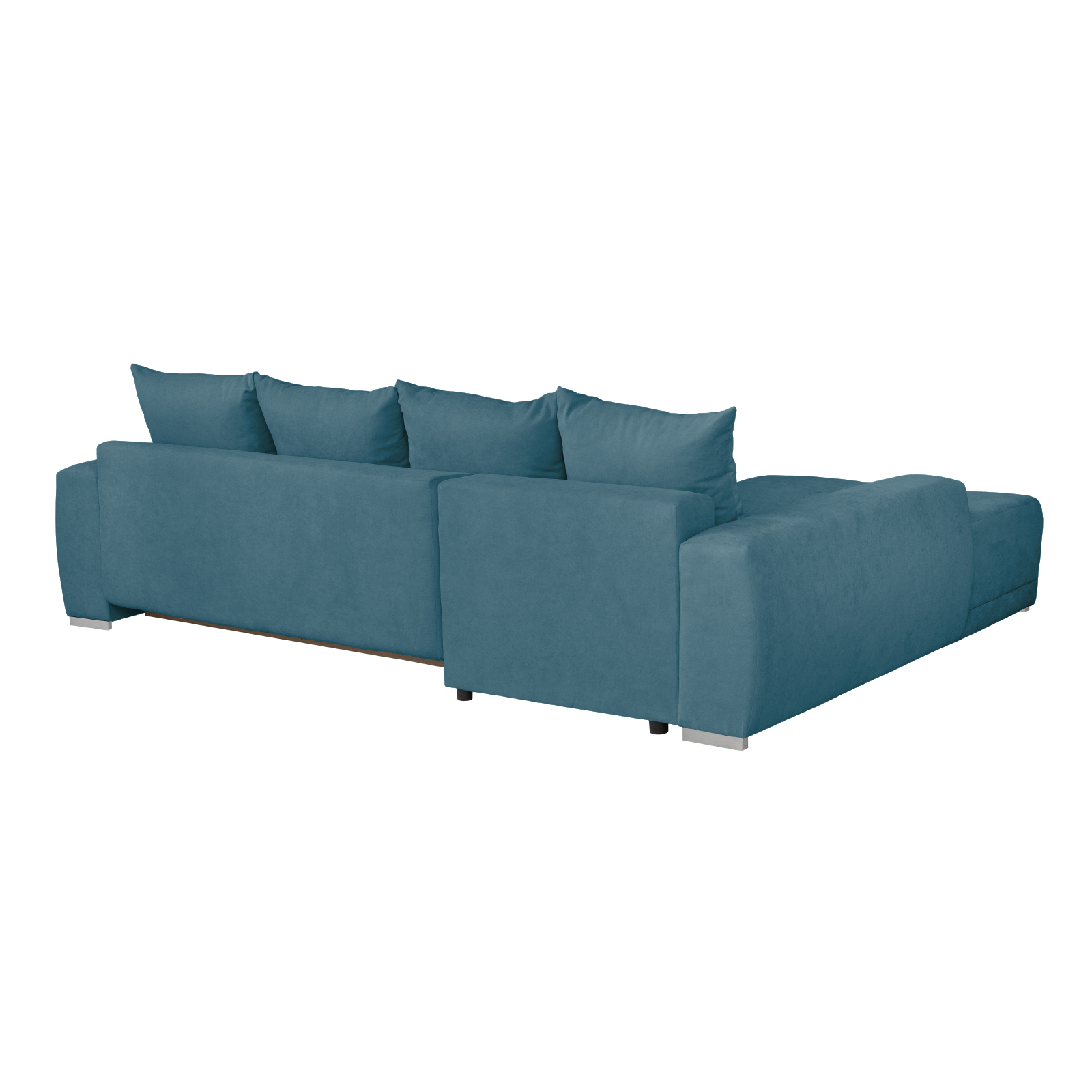 Coltare Moderne - Coltar MARIBO L extensibil, cu arcuri si lada depozitare, colt stanga, turcoaz, 282x205x92 cm